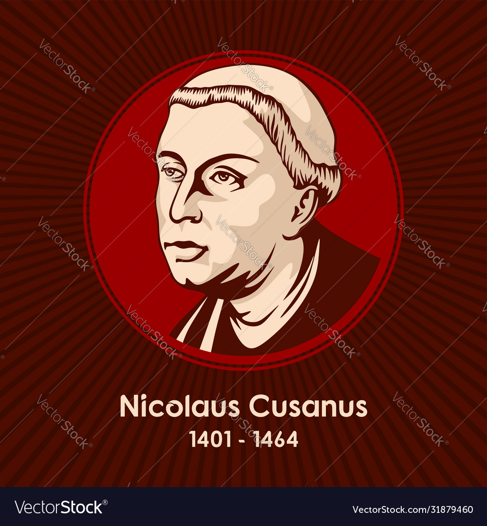 Nicolaus cusanus was a german theologian Vector Image