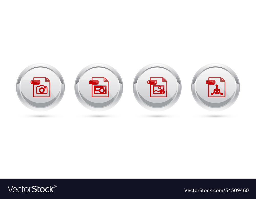 Set line raw file document bmp gif and obj vector image Set line raw file document bmp gif and obj