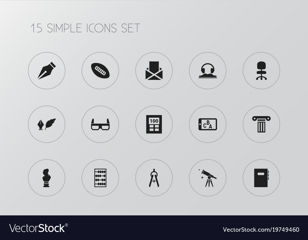 Set of 15 editable science icons includes symbols