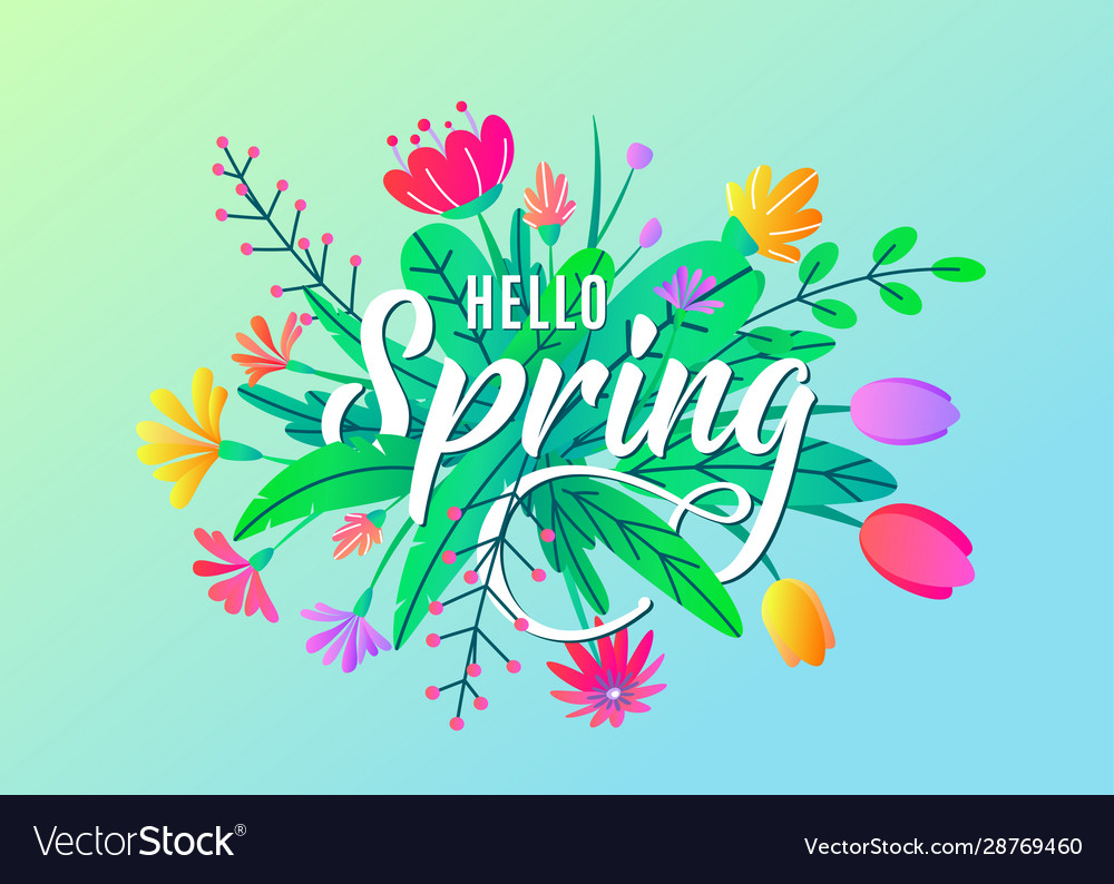 Spring Bloom Word Art Background