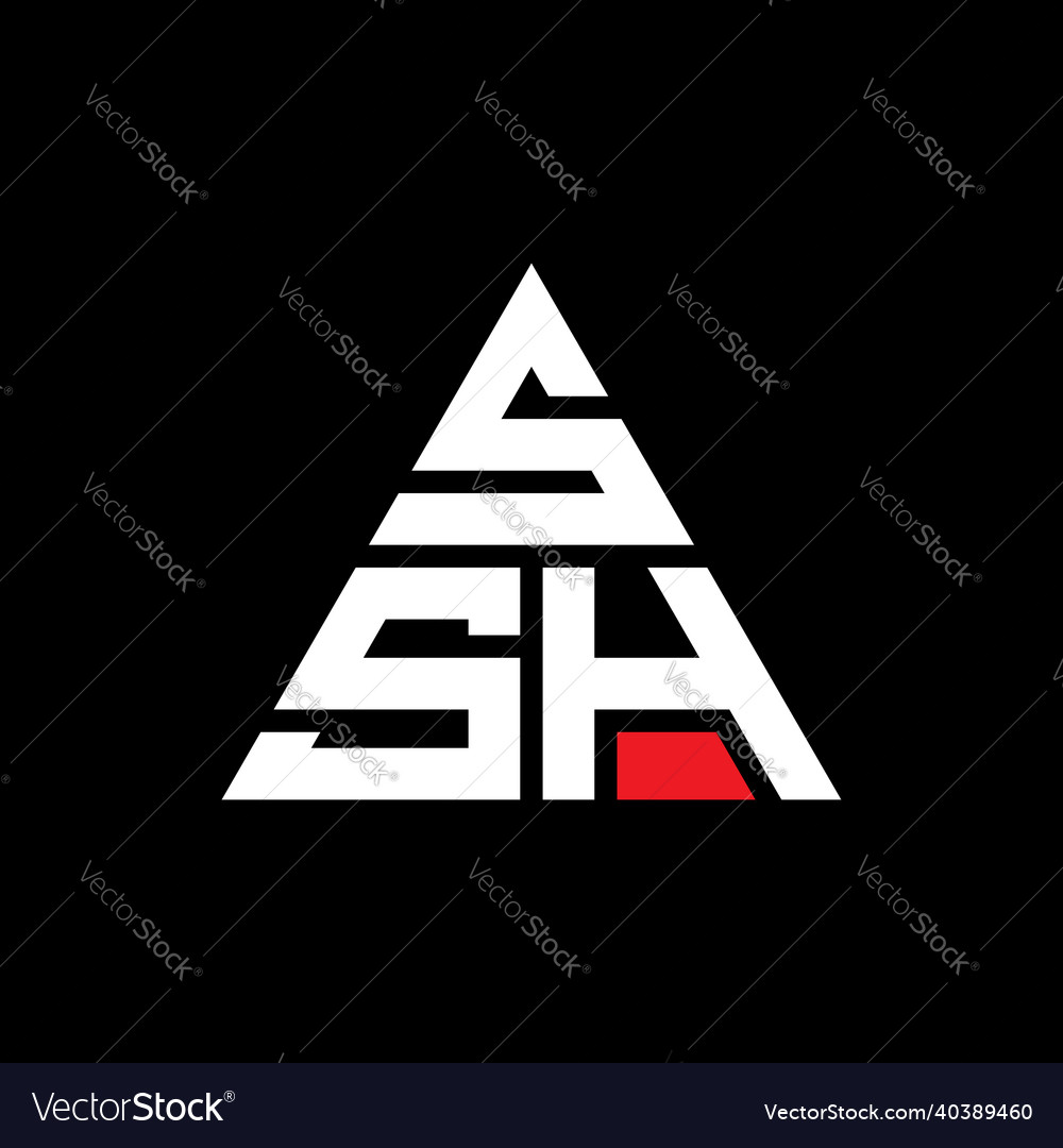 Ssh triangle letter logo design