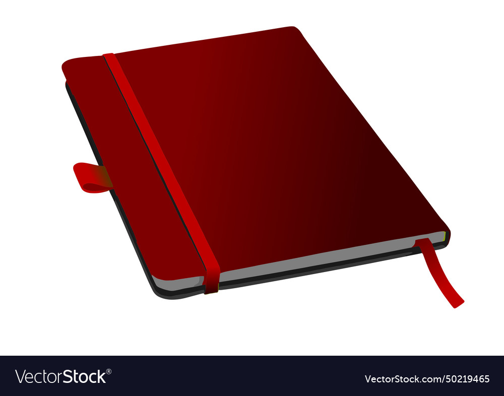 Dark red notepad diary color 3d