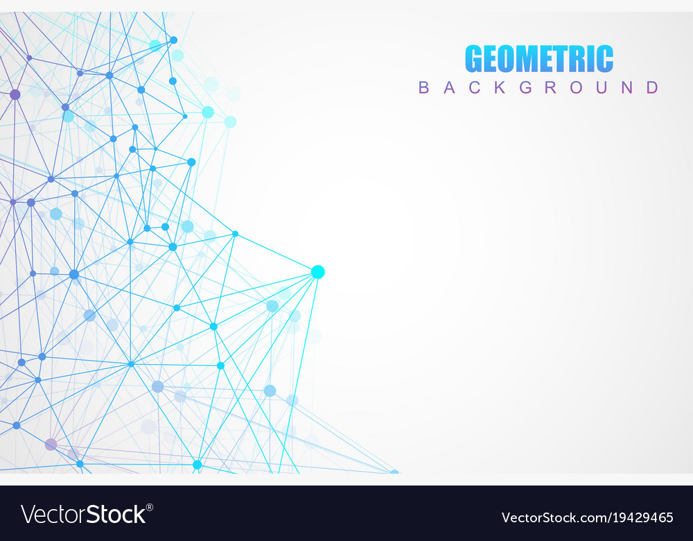 Geometric abstract background with connected line