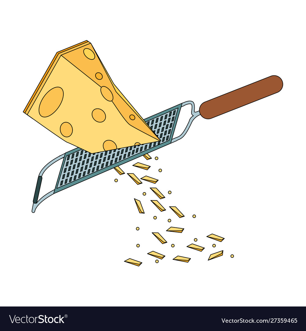 Grater and cheese design Royalty Free Vector Image