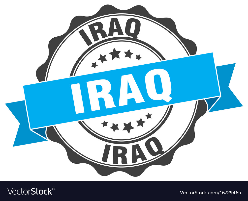 Iraq round ribbon seal