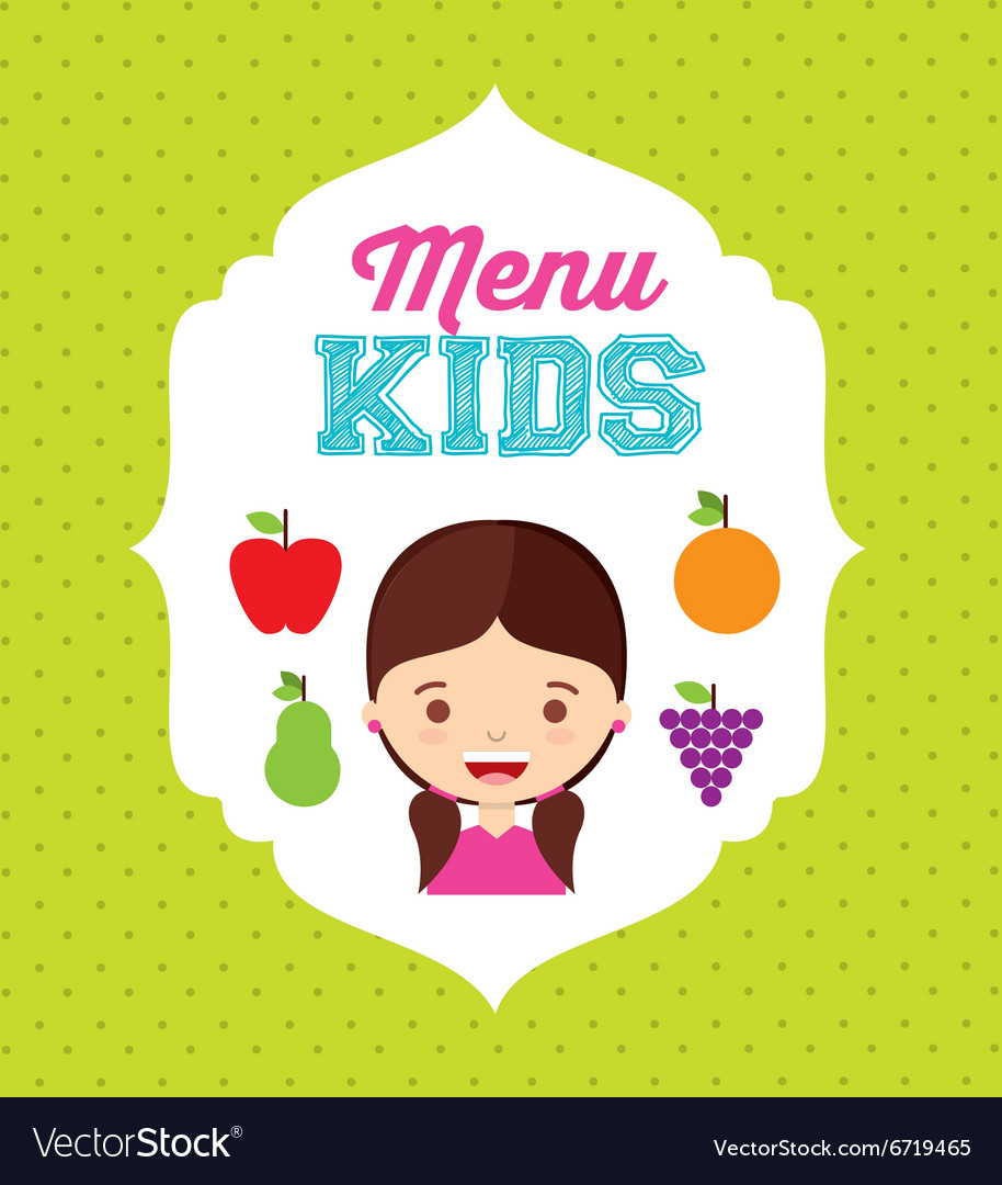 Kids menu design Royalty Free Vector Image - VectorStock