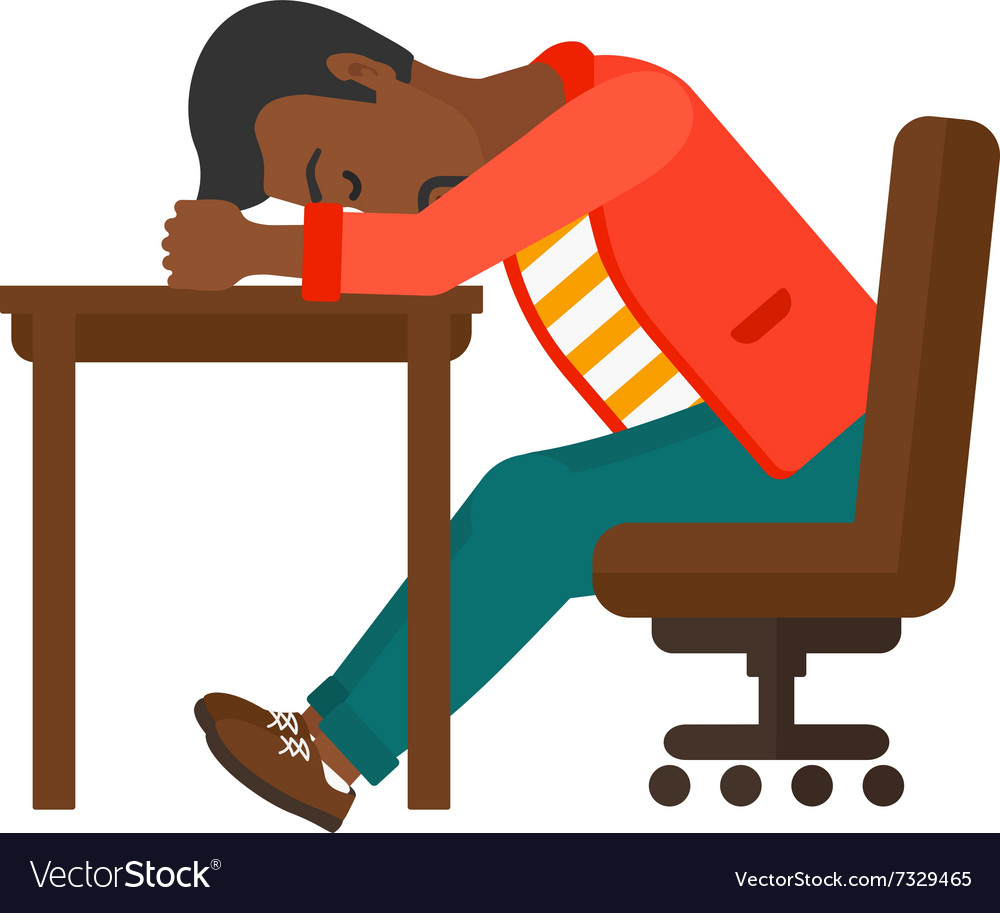 Man sleeping on table