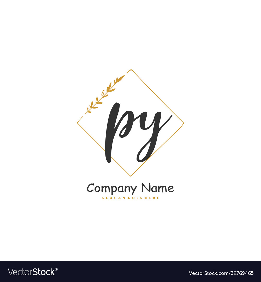 P y py initial handwriting and signature logo Vector Image P y py initial handwriting and signature logo