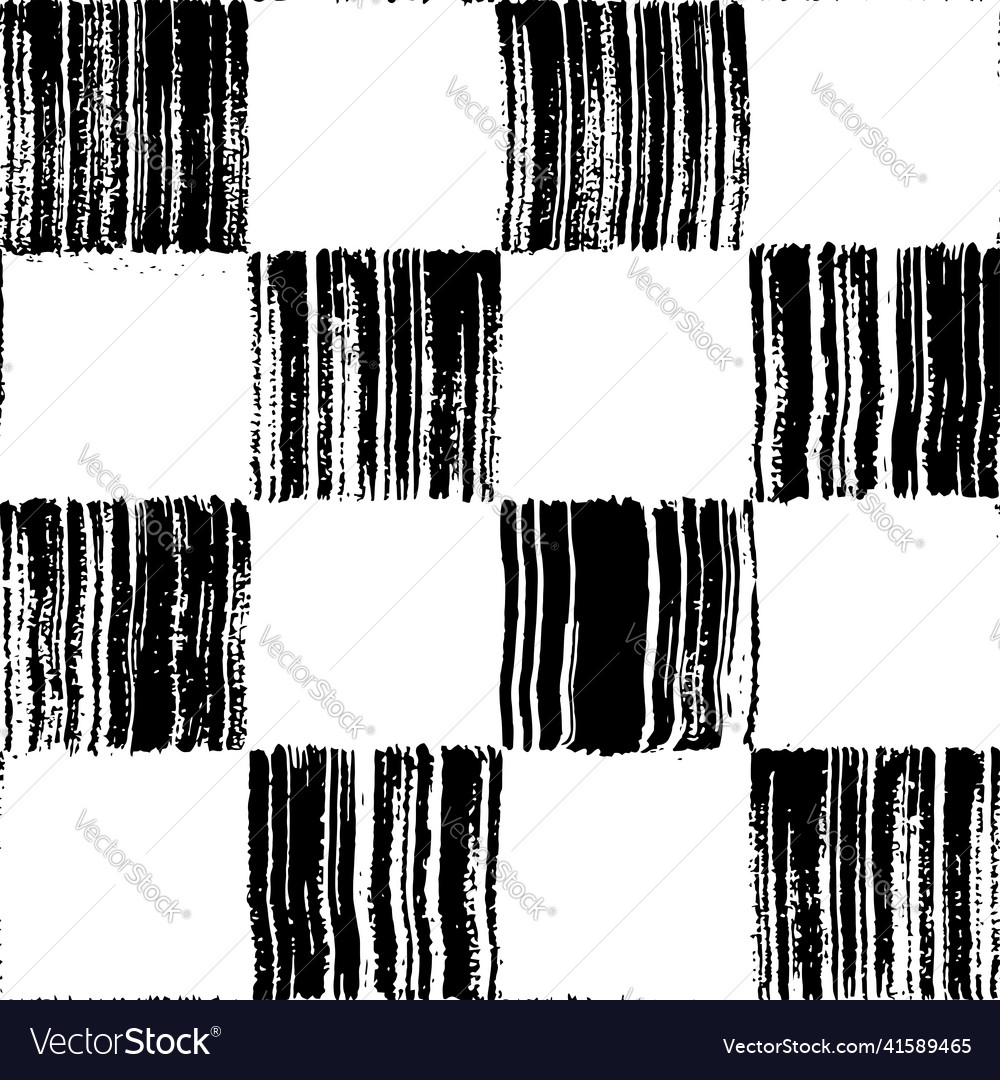 Seamless pattern with black and white squares