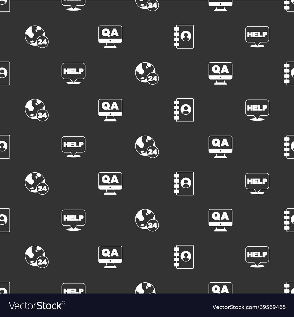 Set address book speech bubble with text help vector image Set address book speech bubble with text help