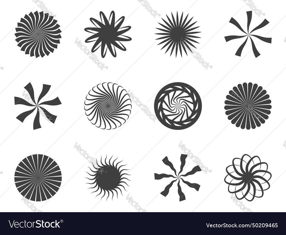 Spiral and swirl motion twisting circles design