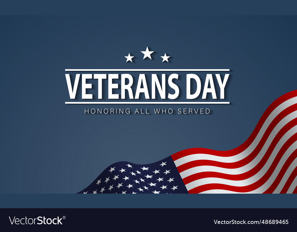 Veterans day background design Royalty Free Vector Image