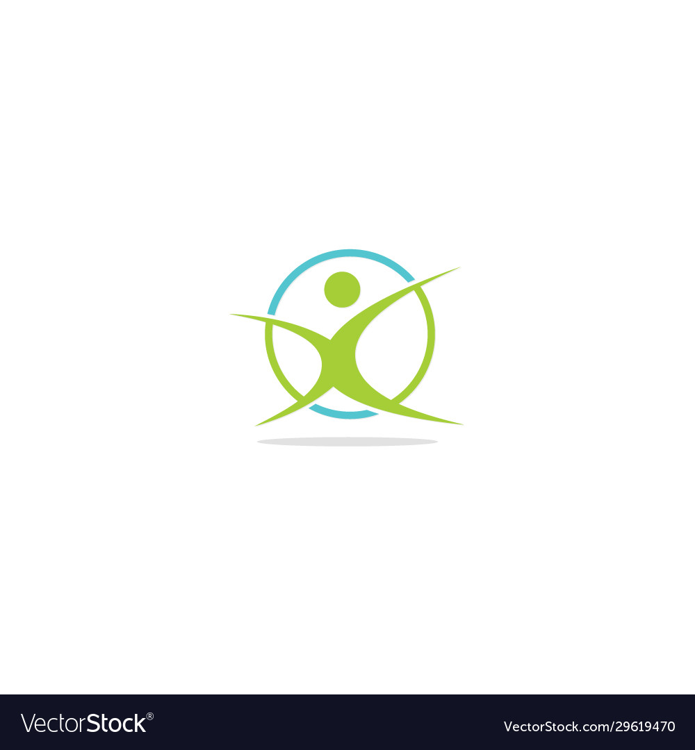 Active people dance logo Royalty Free Vector Image