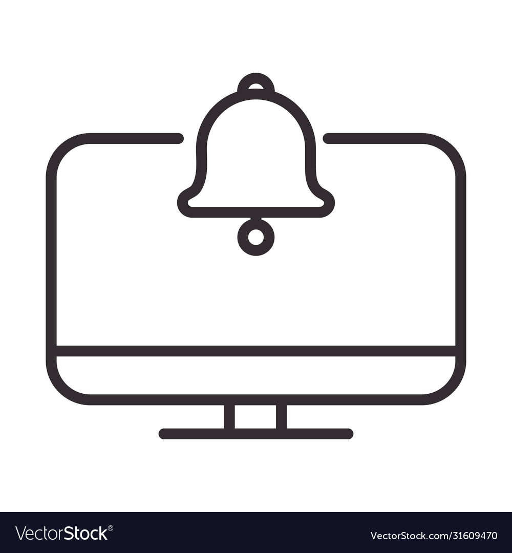 Alert icon computer notification bell message