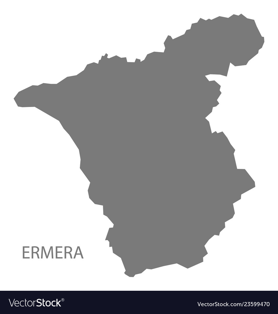 Ermera east timor map grey silhouette