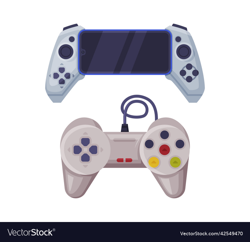 Gamepad as game controller and input device vector image Gamepad as game controller and input device