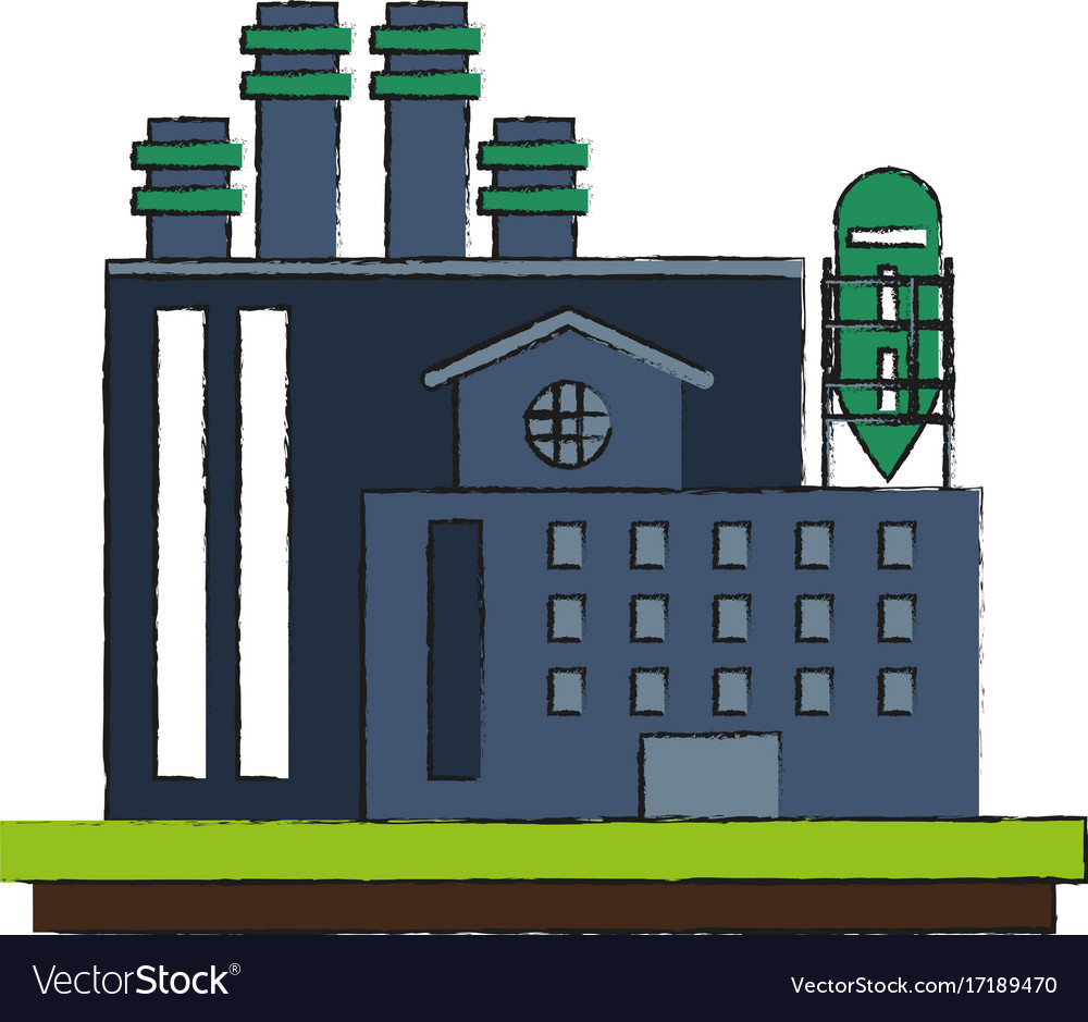 Industrial plant factory Royalty Free Vector Image