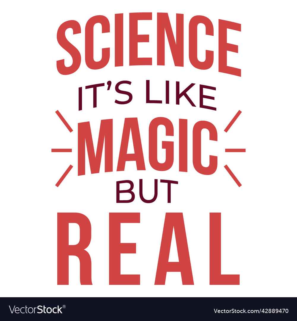 Magic science quote badge high quality Royalty Free Vector