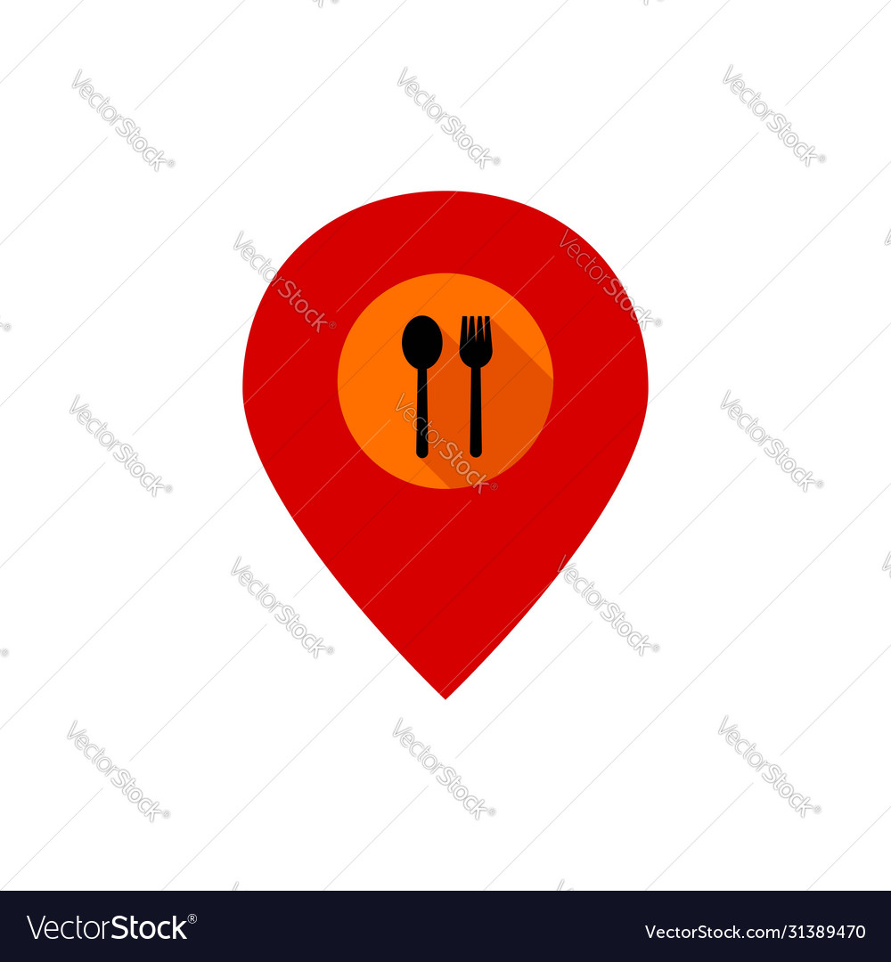 Map pointer food design template