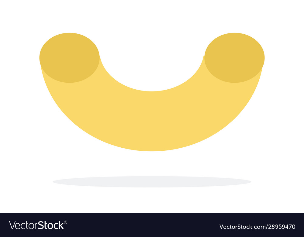 One macaroni in shape a snail flat icon