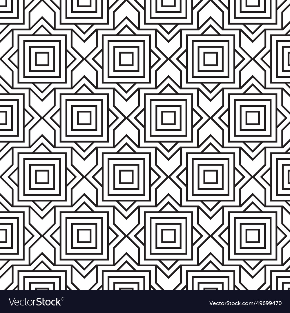 Repeating geometric seamless pattern vector image Repeating geometric seamless pattern