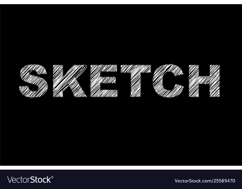 Sketch scribble text