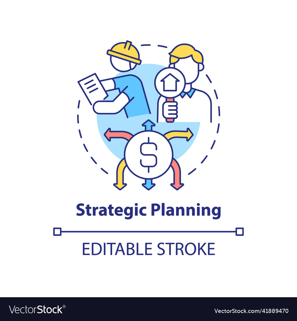 Strategic planning concept icon Royalty Free Vector Image