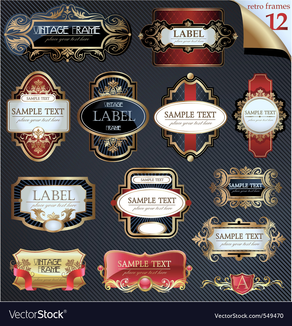 Vector frames and labels Royalty Free Vector Image