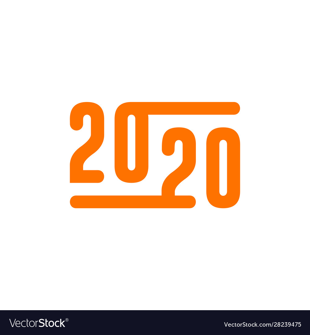 2020 logo design concept template icon symbol Vector Image