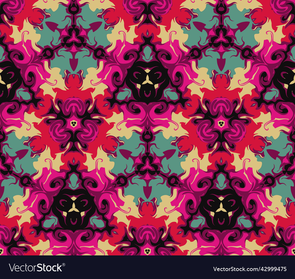 Abstract mosaic seamless pattern with kaleidoscope