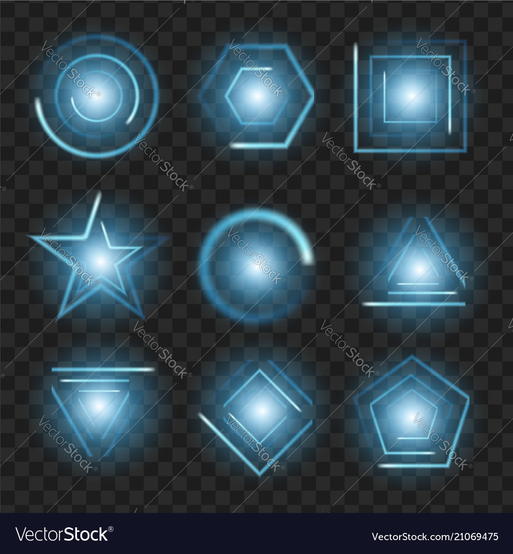 blue glowing lights shape