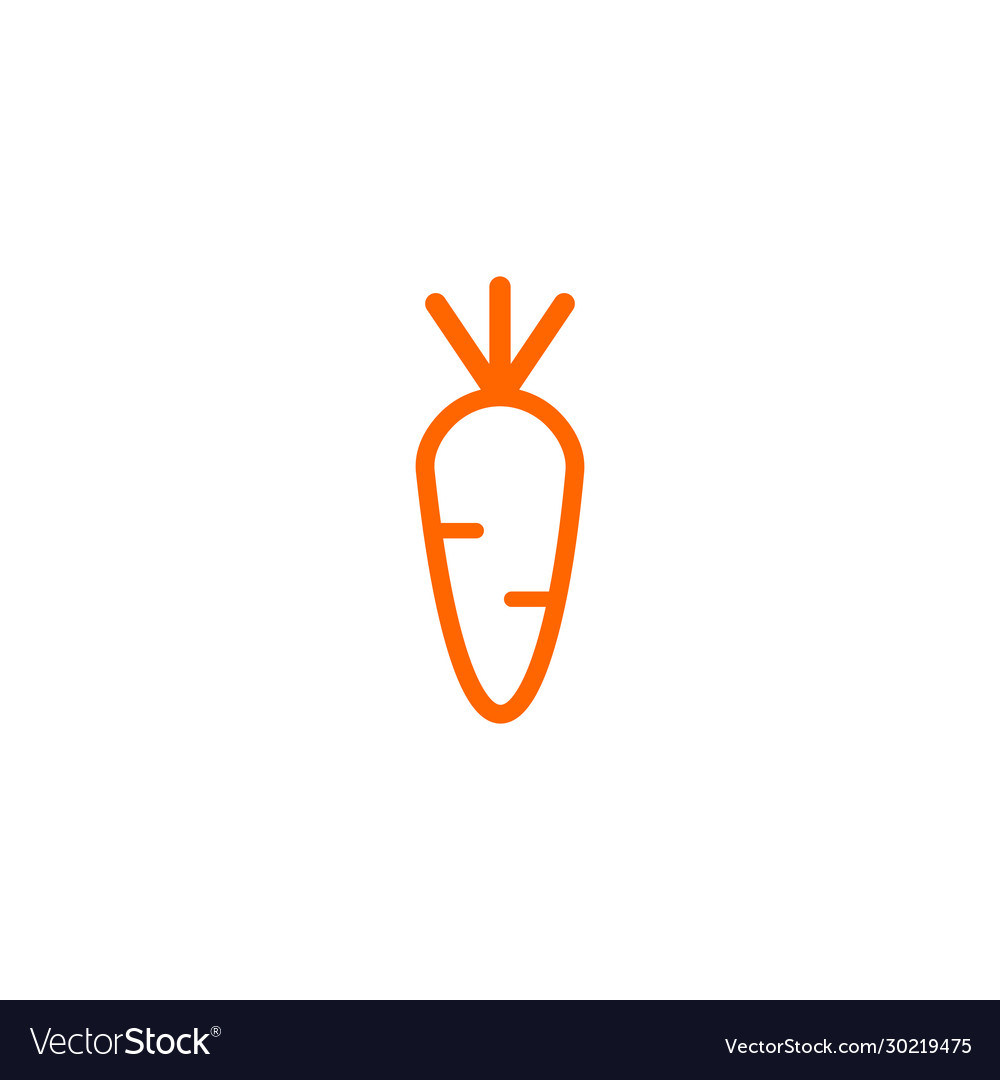 Carrot vegetable logo design icon template