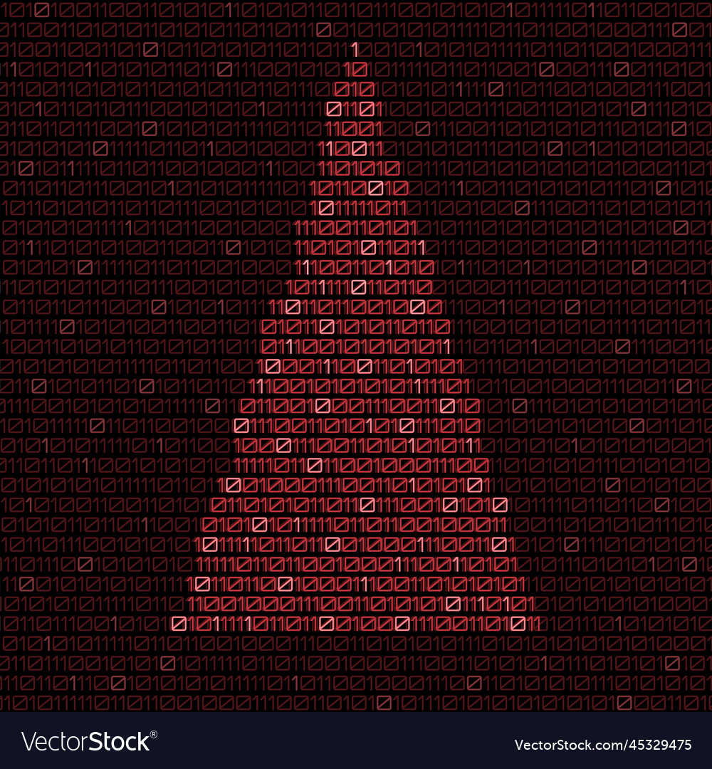 Digitaler Weihnachtsbaum mit Binärcode vector image Digitaler Weihnachtsbaum mit Binärcode