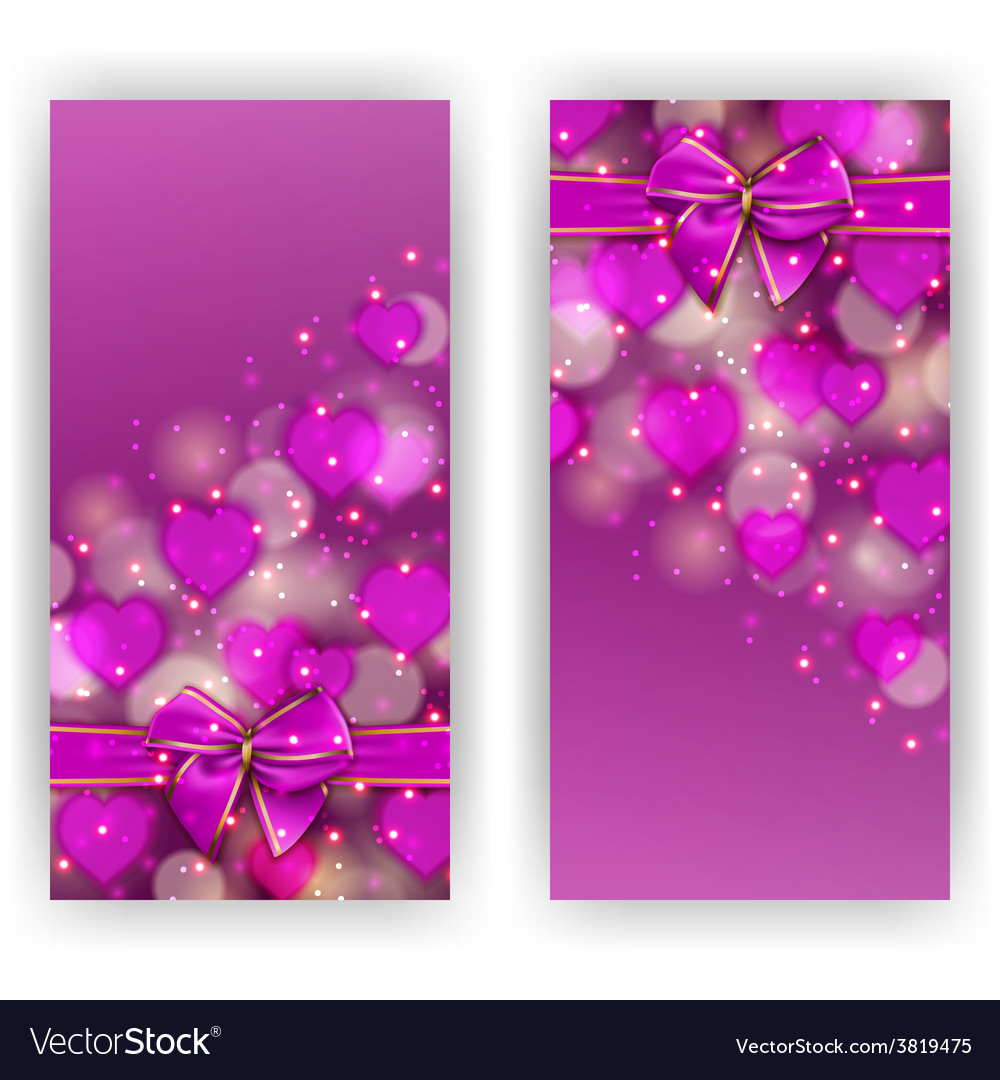 Festive background with hearts bokeh