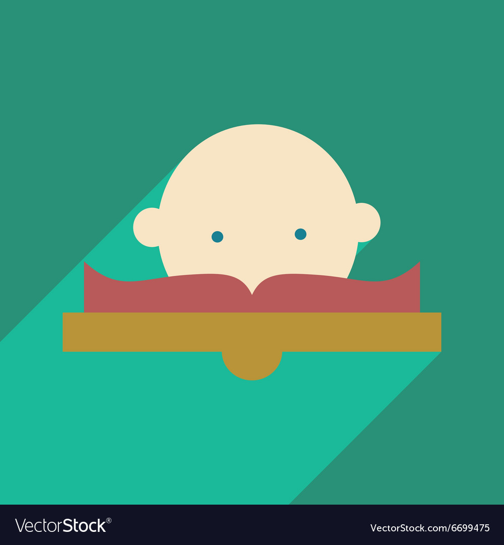 Flat with shadow icon and mobile application