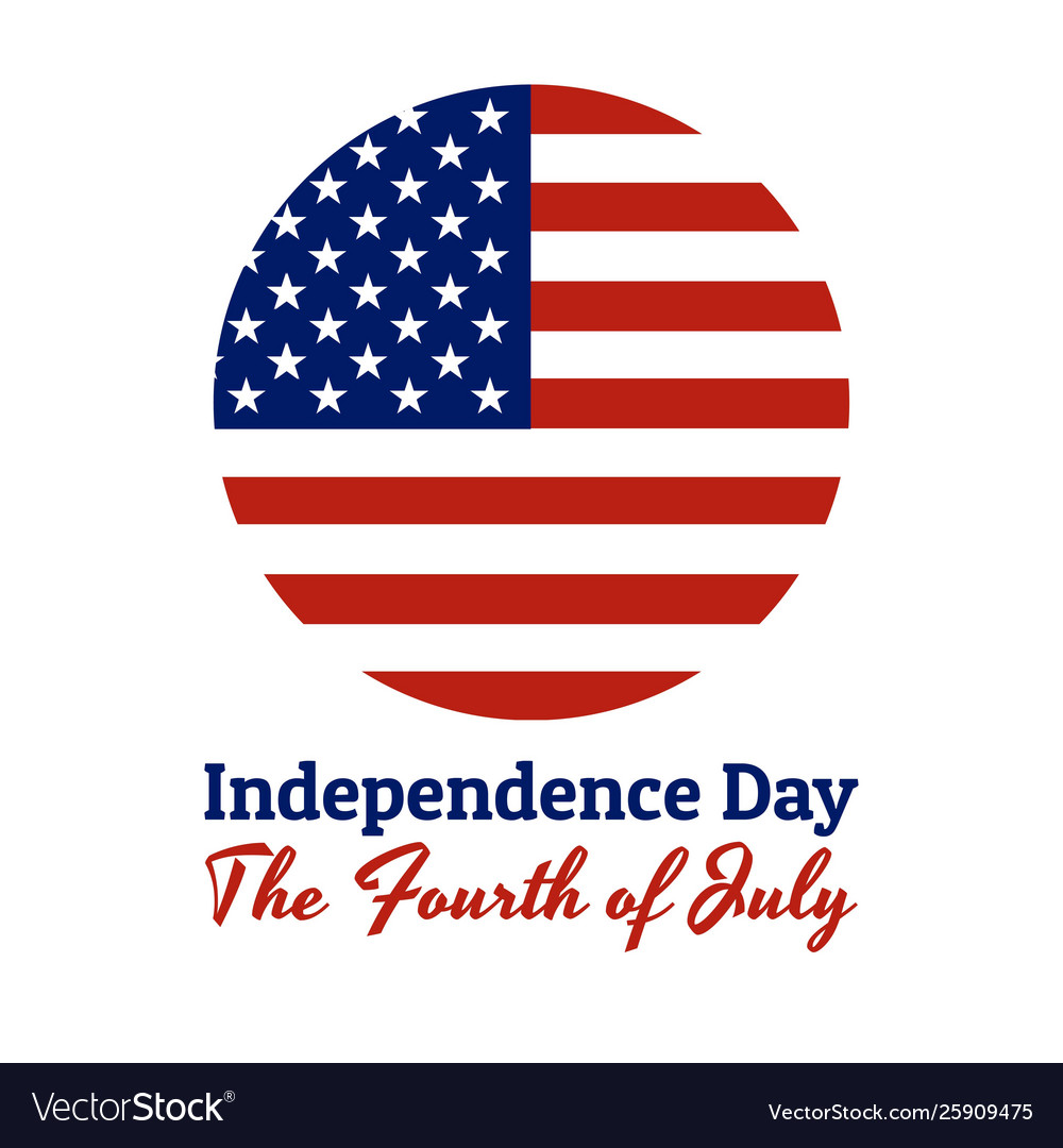 Fourth of July Circle Stamp