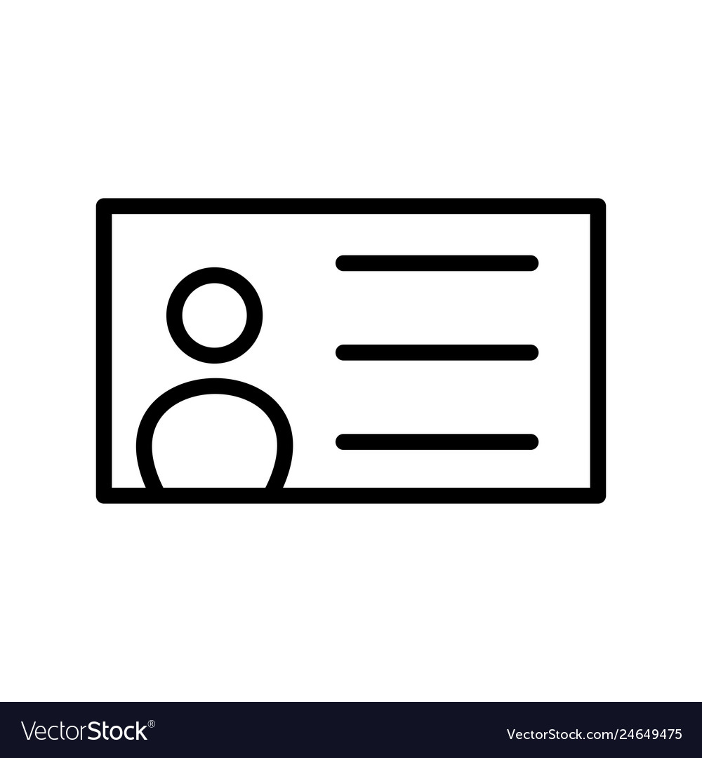 Identity card icon Royalty Free Vector Image - VectorStock