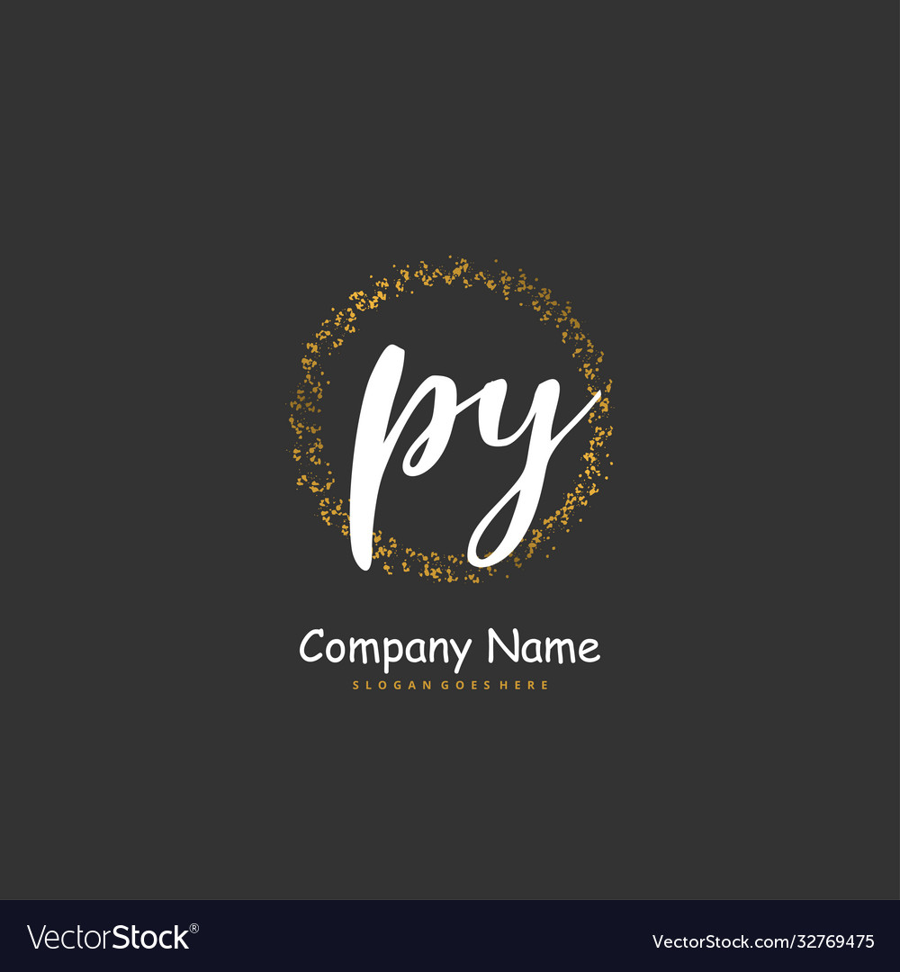 P y py initial handwriting and signature logo Vector Image P y py initial handwriting and signature logo