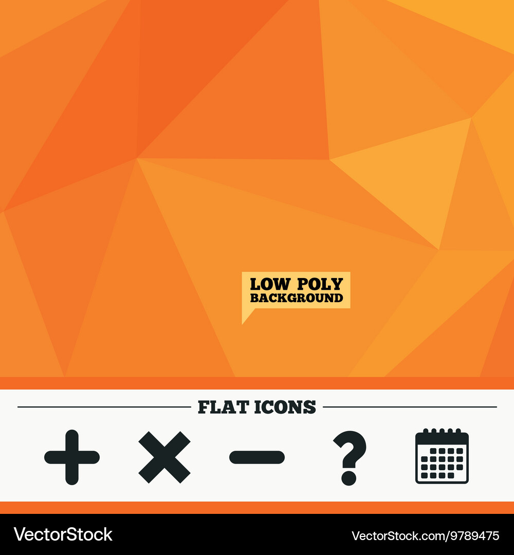 Plus and minus icons question faq symbol Vector Image