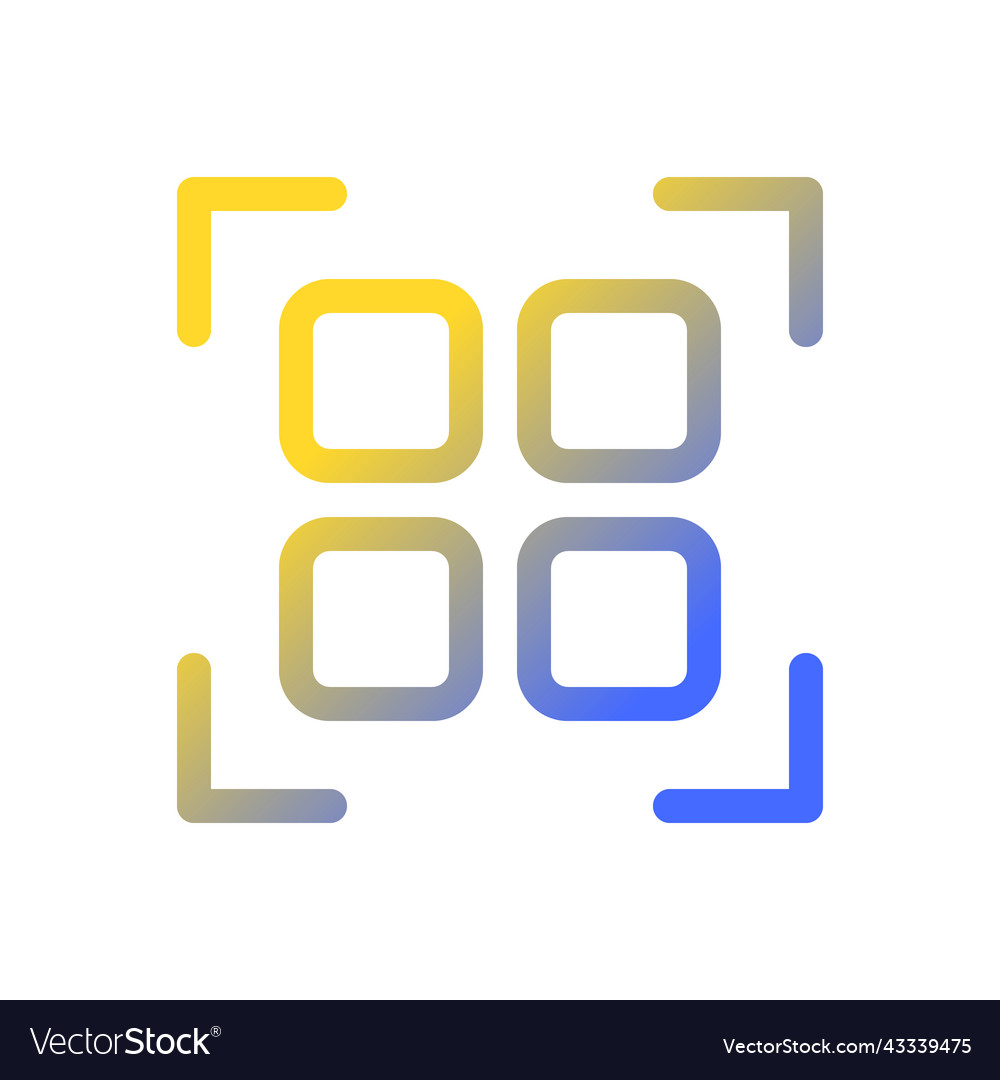 Scannen Sie qr-Code Pixel perfekte Steigung lineare ui-Symbol vector image Scannen Sie qr-Code Pixel perfekte Steigung lineare ui-Symbol