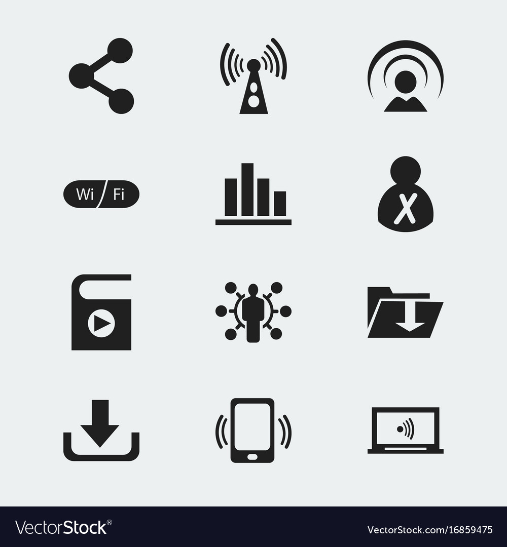 Set of 12 editable global icons includes symbols