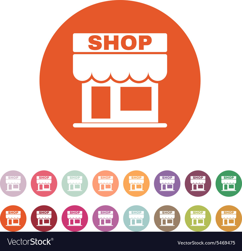 Shop icon store symbol flat