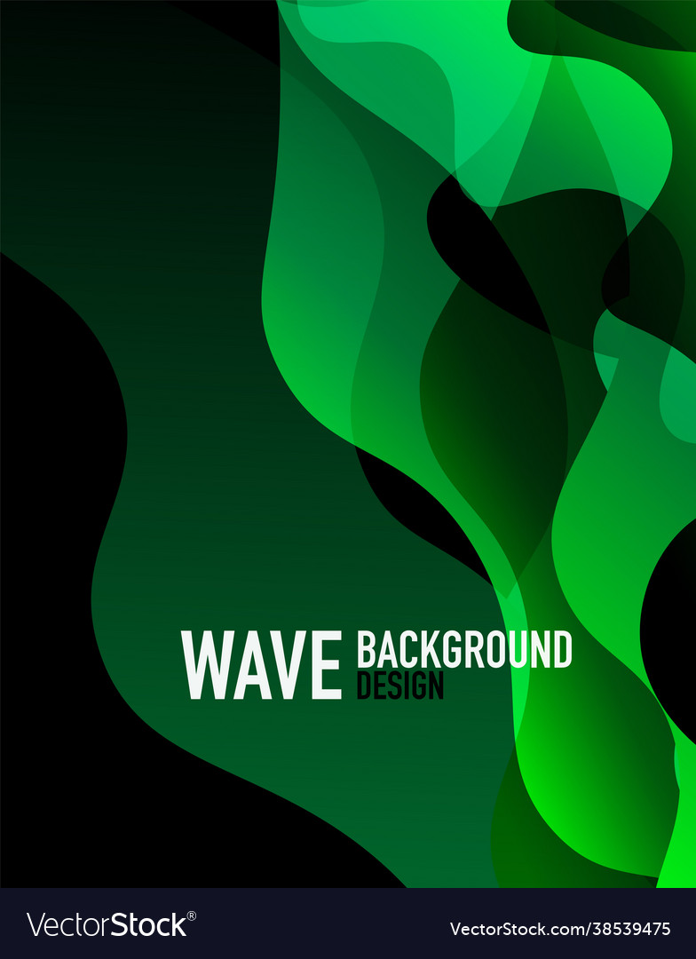 Vertical fluid gradient wave abstract background vector image Vertical fluid gradient wave abstract background