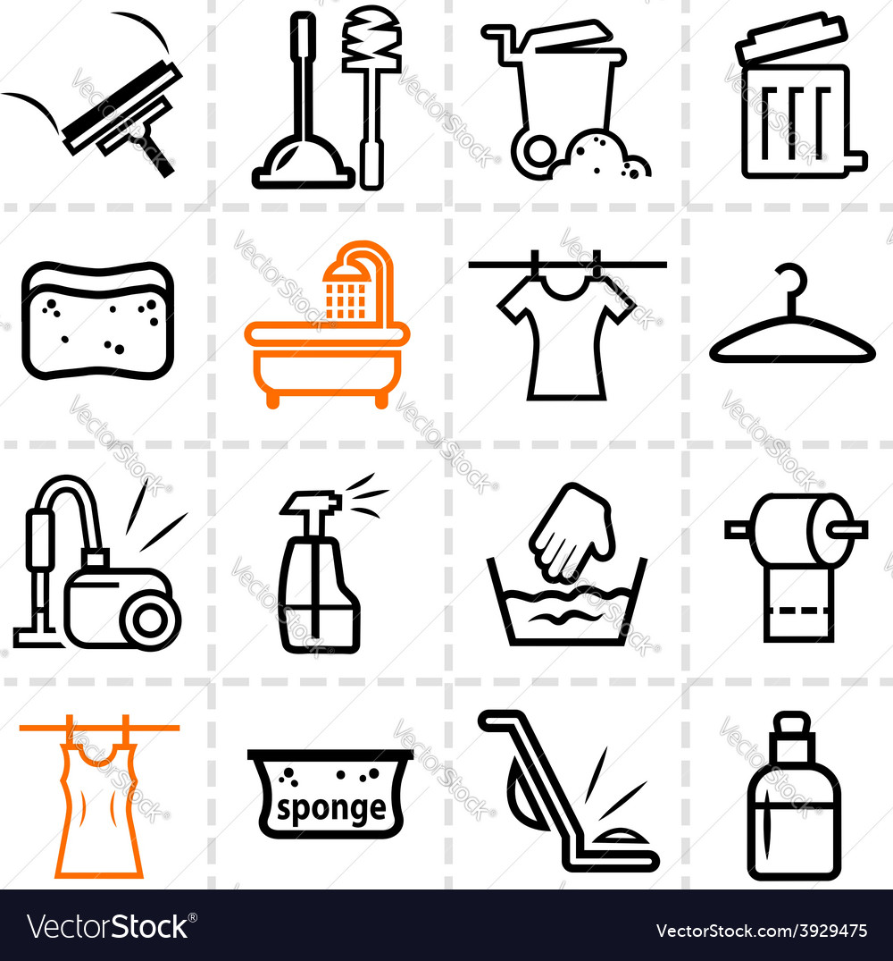 washing icons royalty free