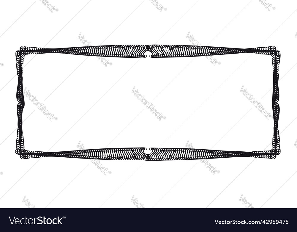 Wide banner border frame Royalty Free Vector Image