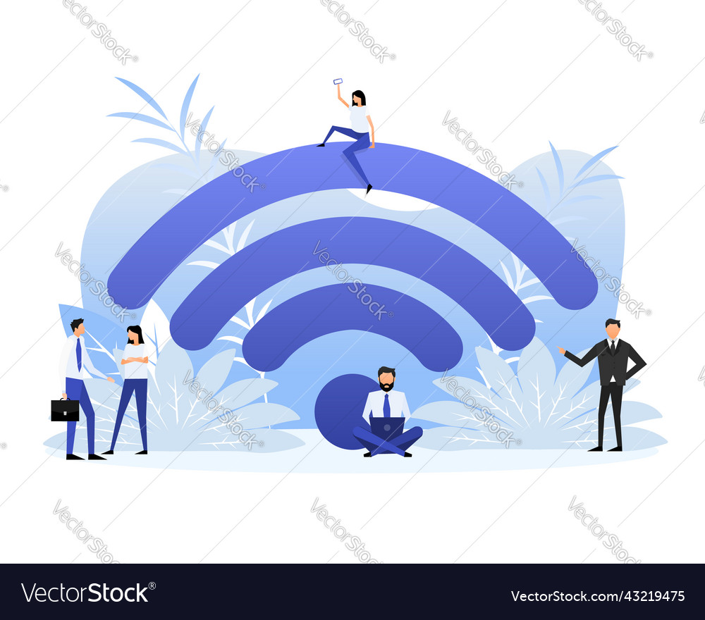 Wifi router device wireless internet concept vector image Wifi router device wireless internet concept