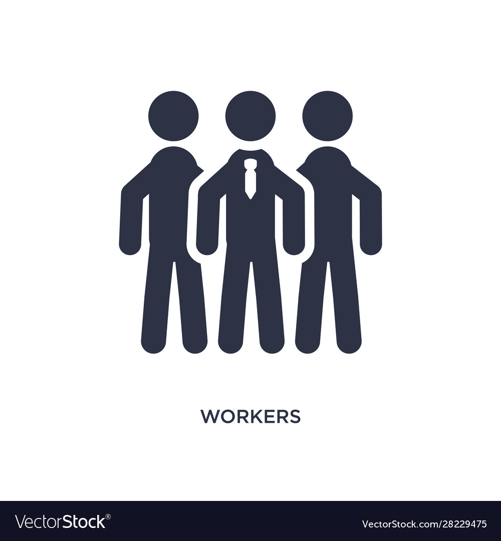 Workers icon on white background simple element vector image Workers icon on white background simple element