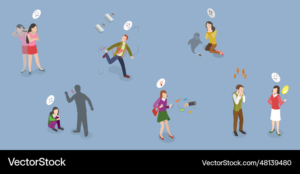 3d isometric flat conceptual Royalty Free Vector Image