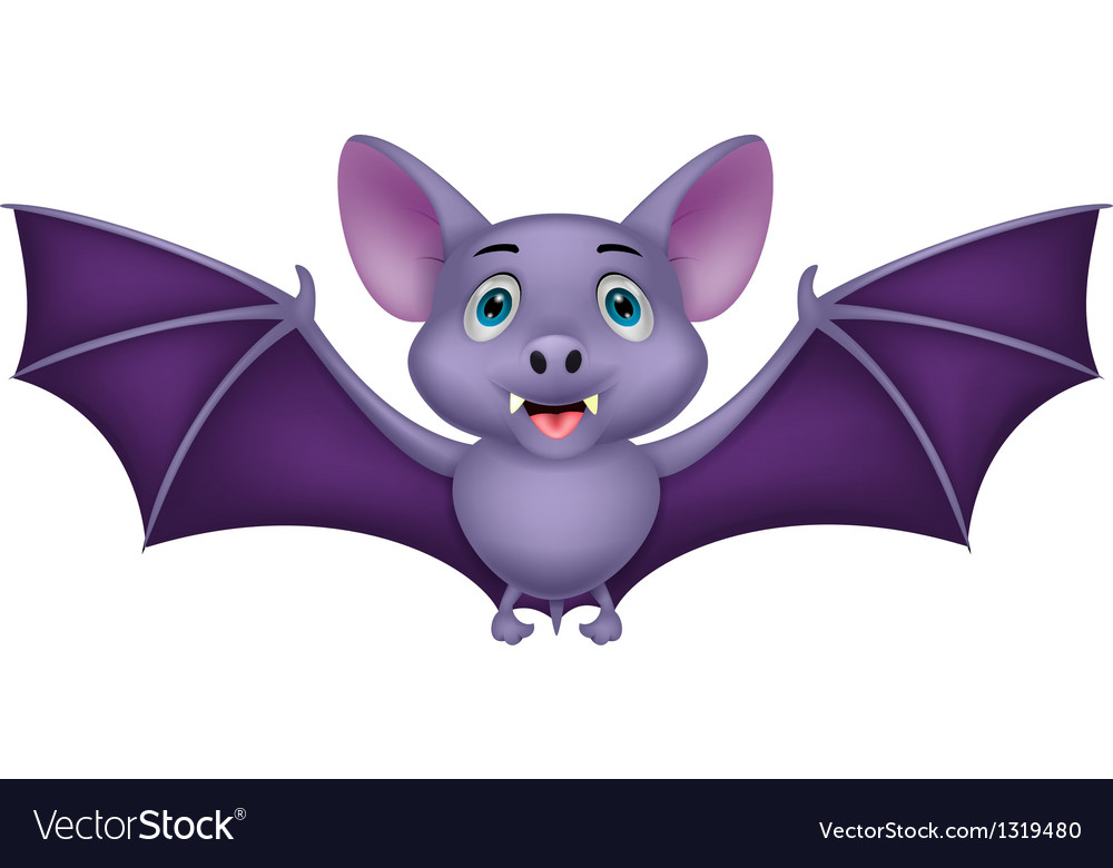 Bat Cartoon fliegen