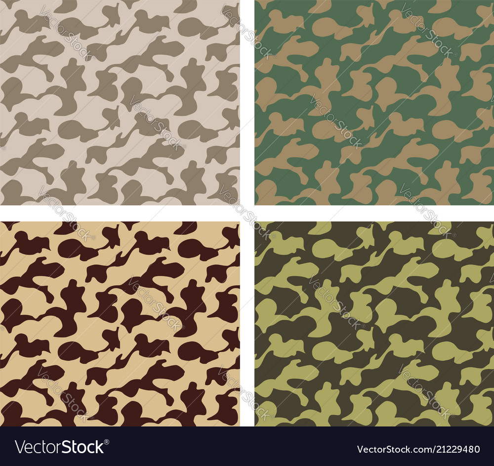 Camouflage pattern design with different color